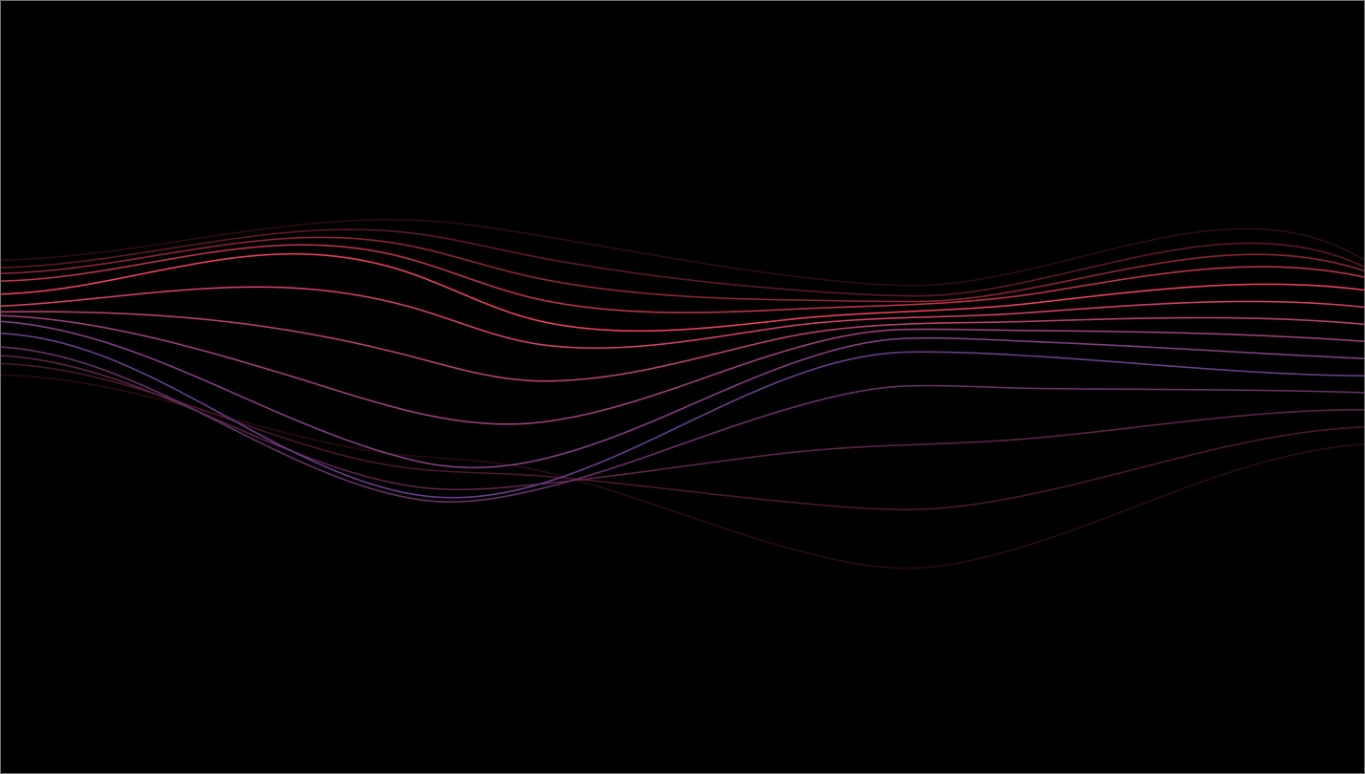Pink and purple graphic lines on a black background