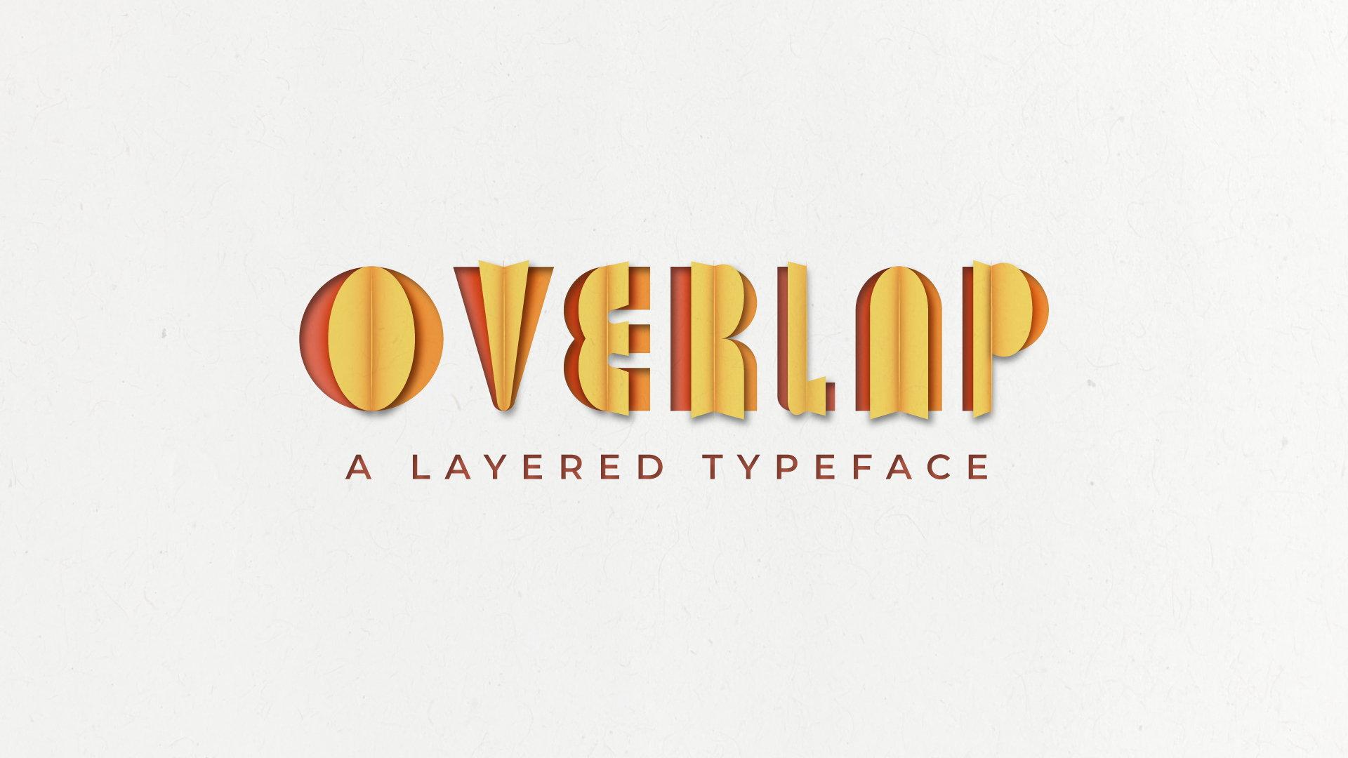 Type specimen: Overlap, a layered typeface