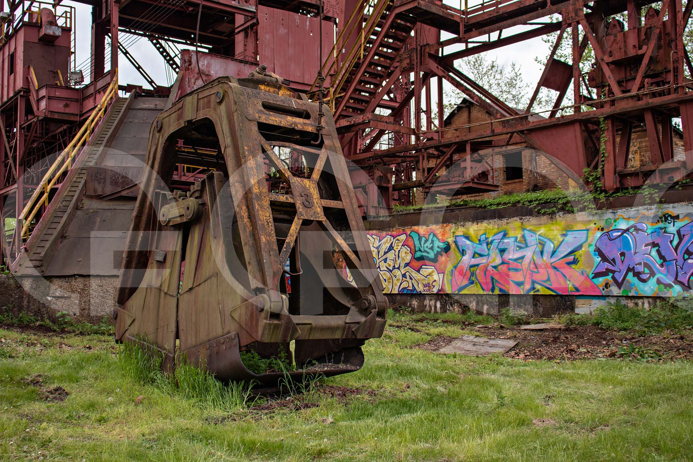 large abandoned machinery